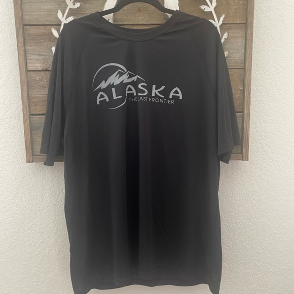 Alaska black lightweight polyester moisture management t-shirt men’s 2XL